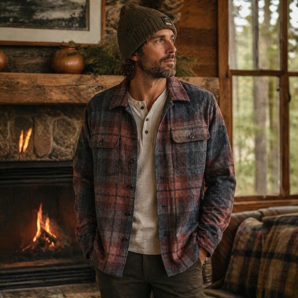 Rails‎ Viggo Shadow Plaid Shirt Jacket XL Crimson Shadow Wool Blend Shacket